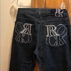 Wide leg rock & republic jeans Swarovski crystals